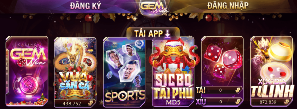 GEMWIN - Chơi Cá Cược Tại Cổng Game Đổi Thưởng Chất Lượng 3 Kho game đổi thưởng đẳng cấp và phong phú