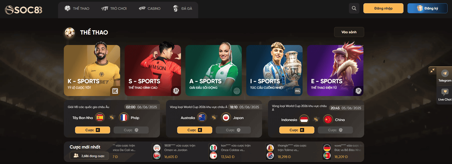 Tại sao nên vào cá cược tại SOC88? 